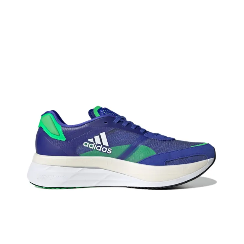 Adidas Adizero Boston 10 Sonic Ink Screaming Green-1