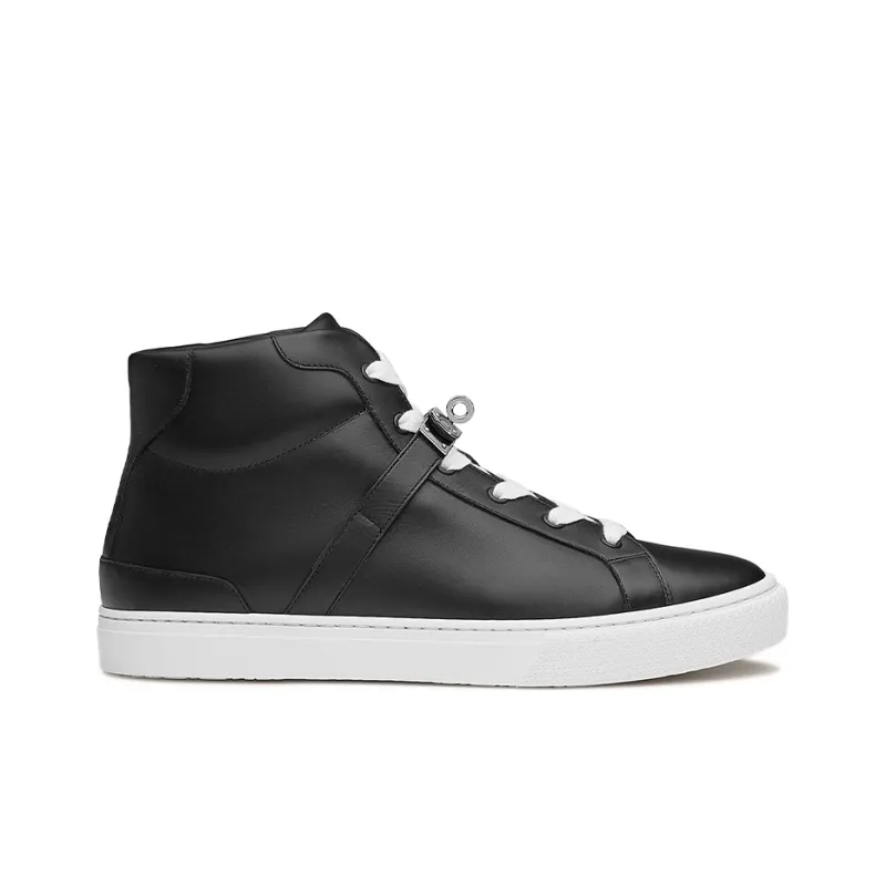 HERMES Daydream High Top Skateboard Shoes Men's Black-1