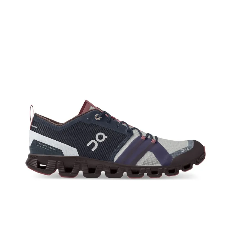 On Cloud X Shift Rebound Cushioning Breathable Abrasion Resistant Slip Resistant Low Top Running Shoes Men's Ink Black-1