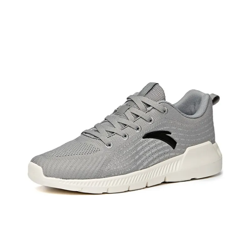 Anta Cushioning, Slip Resistant, Abrasion Resistant, Breathable Low Top Running Shoes Men's Gray-1