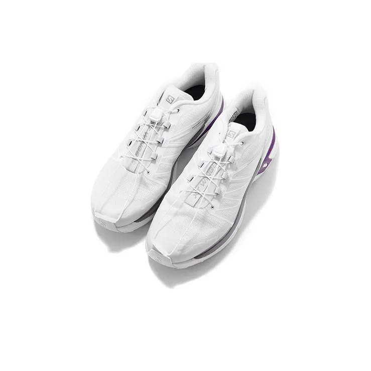 SALOMON XT-Wings 2 Low-Top Running Shoes Unisex White Purple-1
