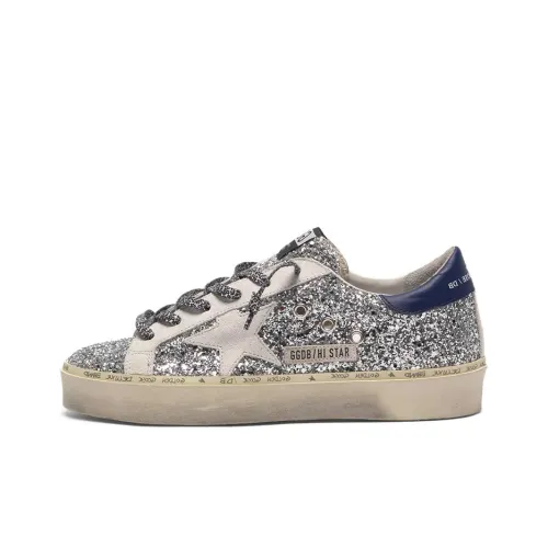 Golden Goose Hi Star Skateboard Shoes Women's Low-Top Silver