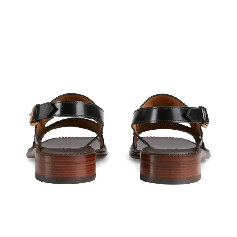 GUCCI Beach Sandals Men Black-4
