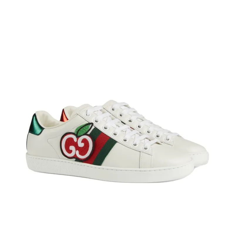 GUCCI Women's Ace Low 'GG Apple Patch White' Women's-1