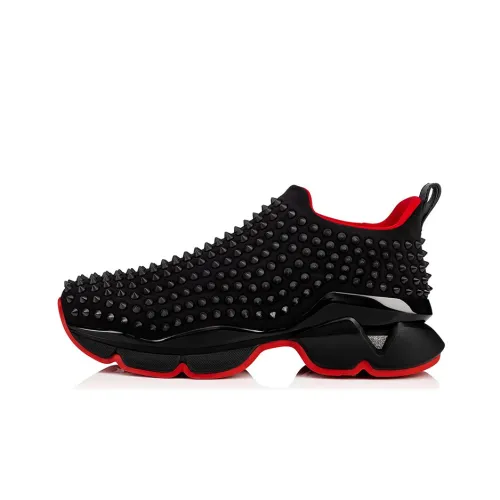 Christian Louboutin Spike Sock Sports Shoes Black/Red
