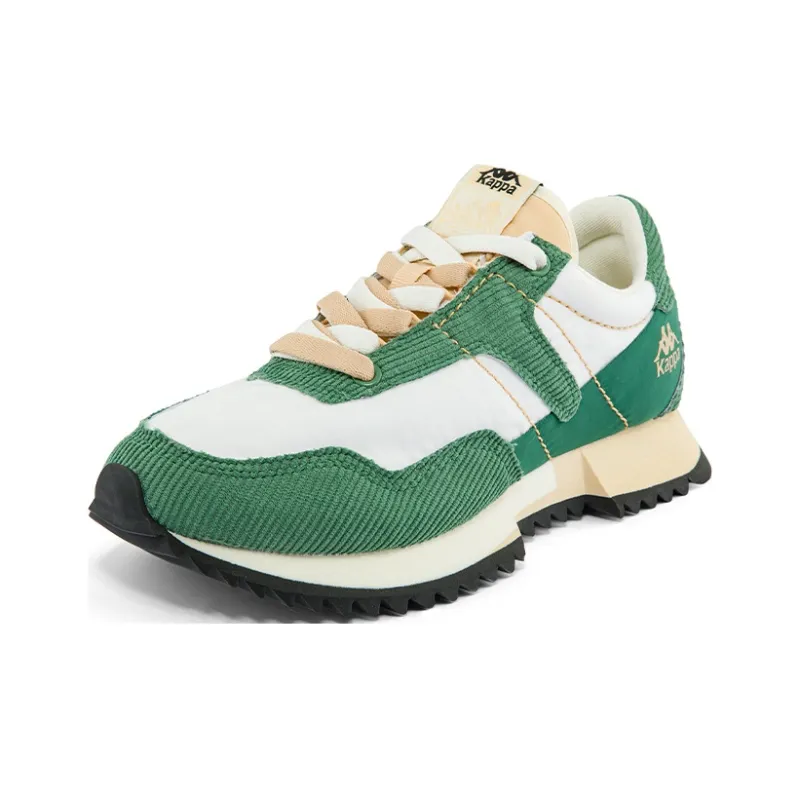 Kappa Coverage Low Top Casual Running Shoes Unisex White Green Yellow-1