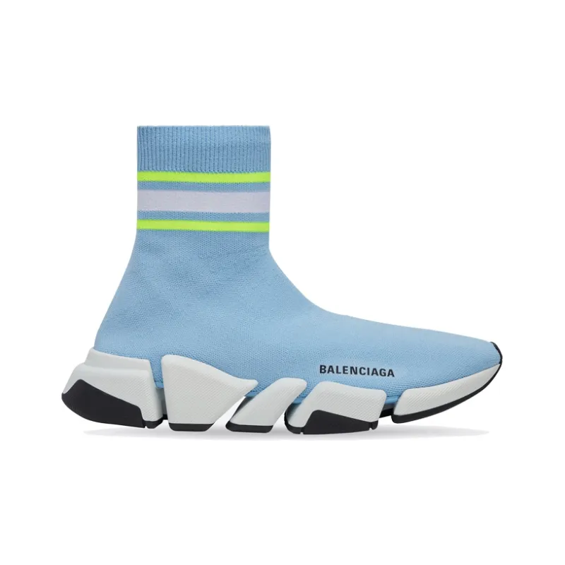 Balenciaga Speed 2.0 Striped Light Blue Women's-1