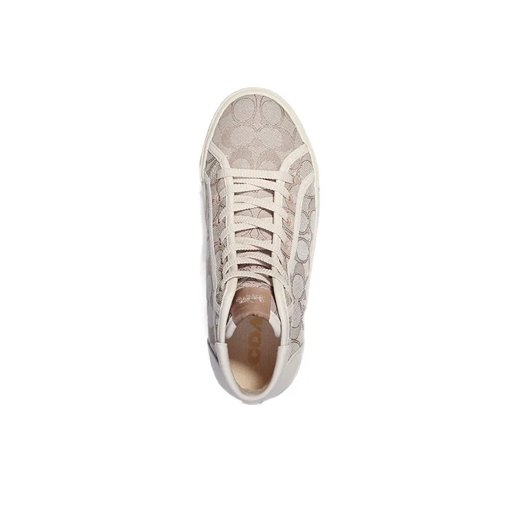 COACH CitySole High Top Stylish Skateboarding Shoes Women's Lime Gray-3