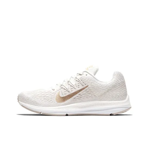 Nike Zoom Winflo 5 Running Shoes Women's Low-Top White/Gold