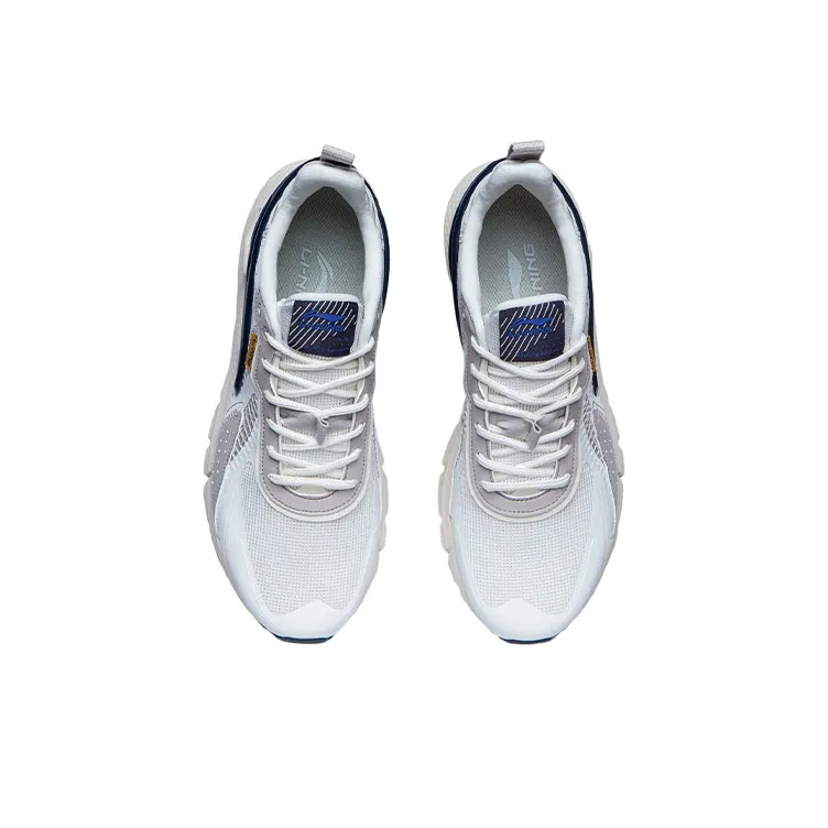 LiNing Mafia Anti Slip Wear Resistant Low Top Running Shoes Men's Gray White-3