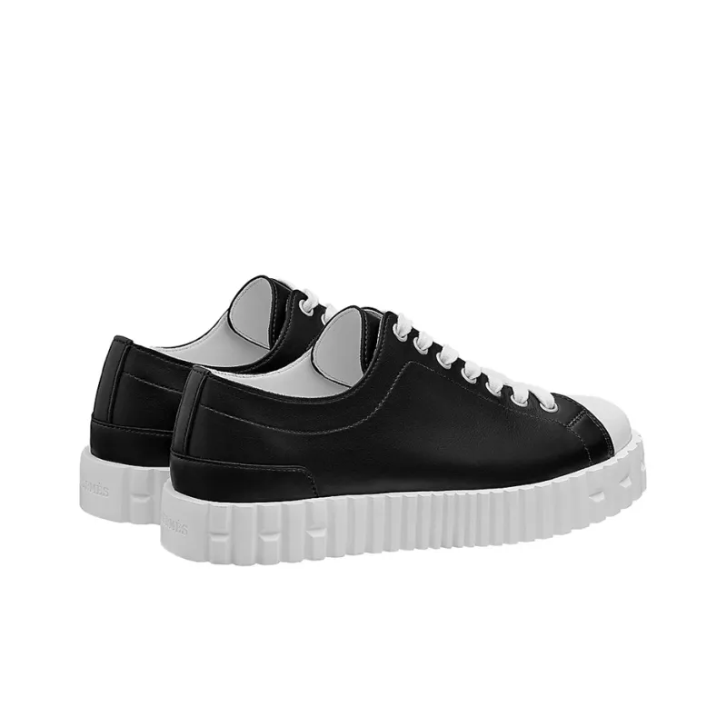 HERMES Cross Low-Top Stylish Skateboarding Shoes Women's Black-3