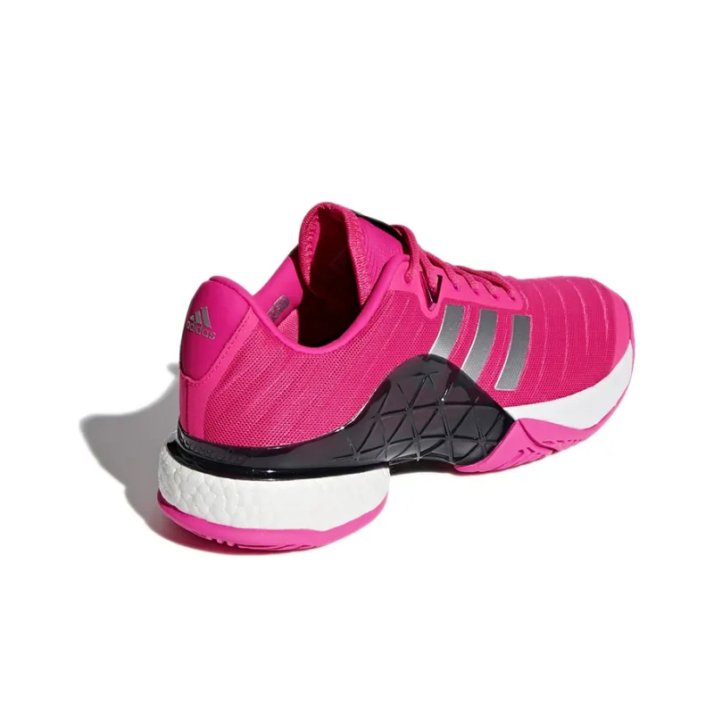 Adidas Barricade 2018 Boost Wear Resistant Low Top Tennis Shoes Men's Fuchsia-3