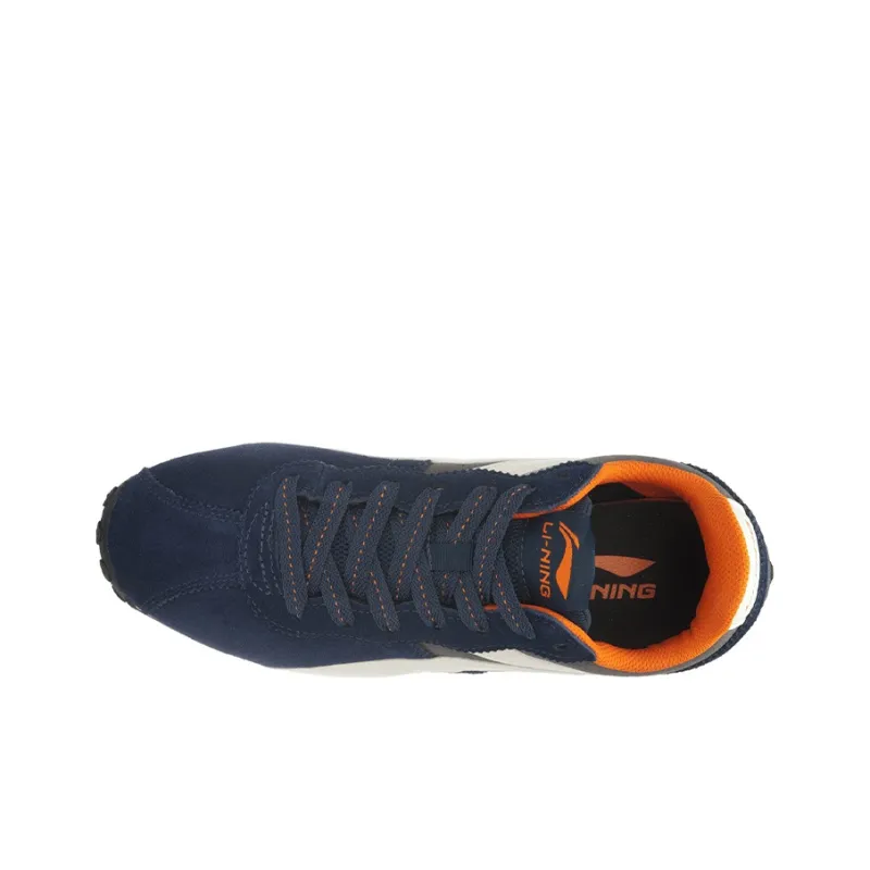 LiNing 3KM Ⅱ LTR Non-slip Wear-resistant Shock Absorption Low-Top Running Shoes Men's Blue Brown White-2