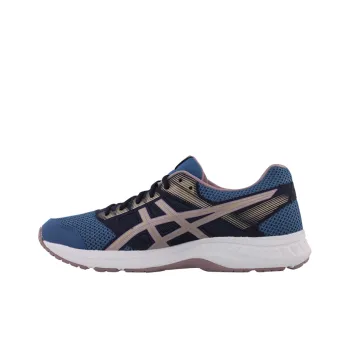 Asics Gel-Contend 5 Wear-Resistant Low-Top Running Shoes Women's Blue Pink