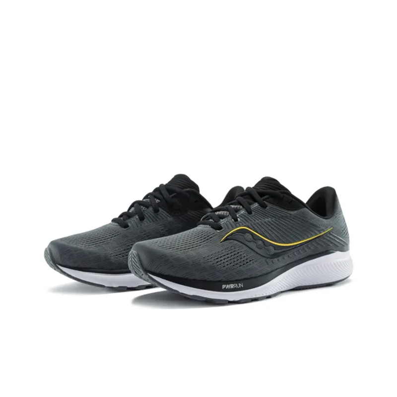 Saucony Guide 14 Cushioned Slip Resistant Support Low Top Running Shoes Men's Charcoal Gray-2