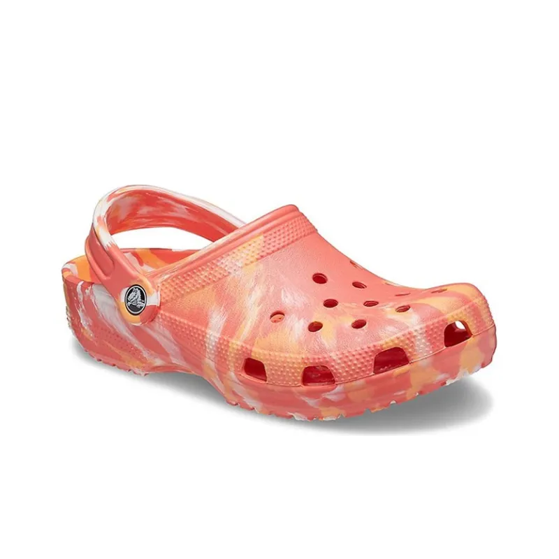 Crocs Beach Orange Marble Sandals-2