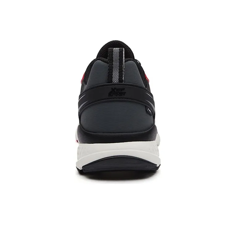 XTEP Low Top Running Shoes Men's Black Red-4