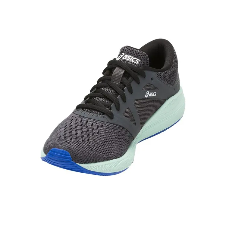 Asics Roadhawk Ff Durable Breathable Low-Top Running Shoes Women's Graphite Gray Mint Green-3