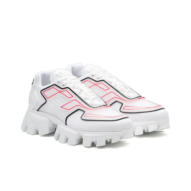 PRADA Cloudbust Thunder Knit 'White Red'-1