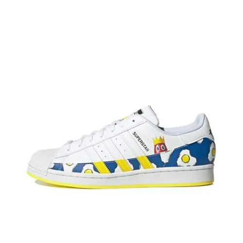 Adidas Originals Superstar Series Skateboard Shoes Unisex Low-Top White/Yellow/Blue/Red