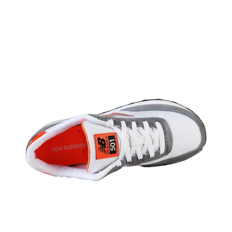 New Balance NB 501 Ballistic Low-Top Running Shoes Women's White Gray Orange-2