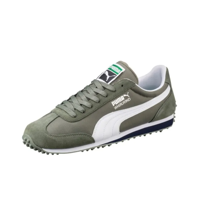 PUMA Whirlwind Classic Anti-Slip Wear-Resistant Low-Top Running Shoes Men's Army Green-2