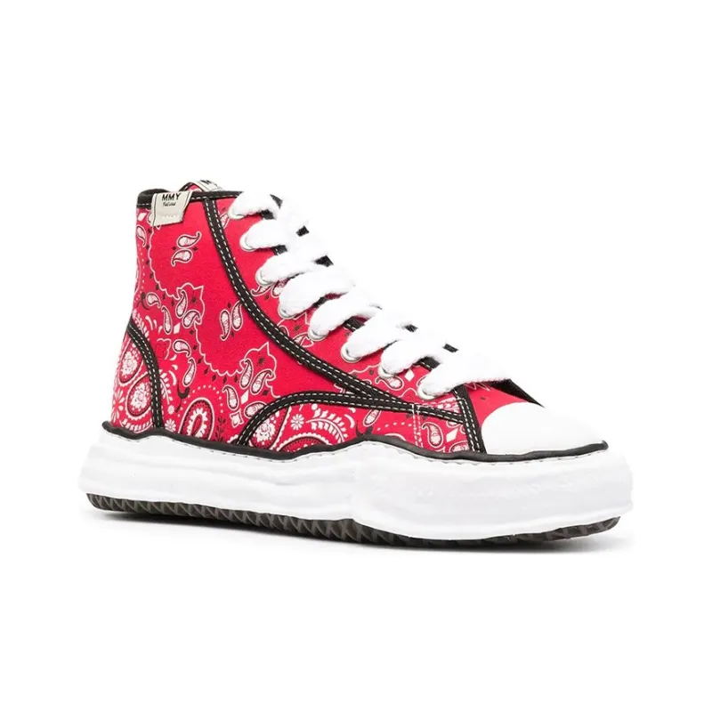 MIHARA YASUHIRO Paisley Stylish Skateboarding Shoes Men's Red-2