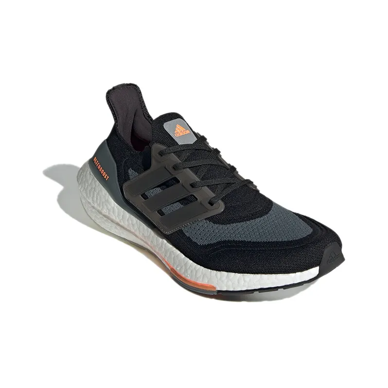 Adidas Ultra Boost 21 Black Blue Oxide Screaming Orange-2