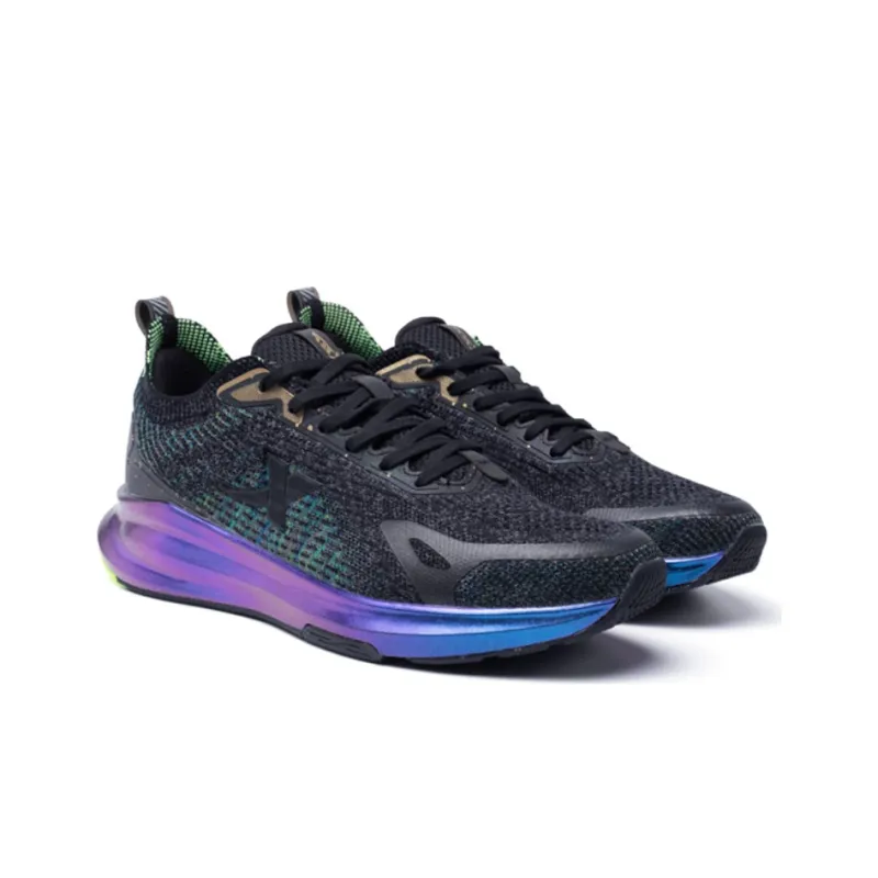 XTEP Leap Technology Abrasion Resistant Low Top Running Shoes Men's Black Gold-2