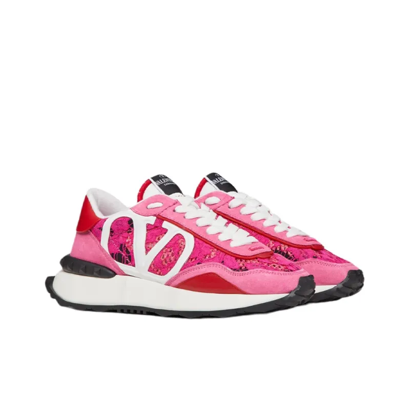 Valentino Garavani Lacerunner Lace Panelled Sneakers-2