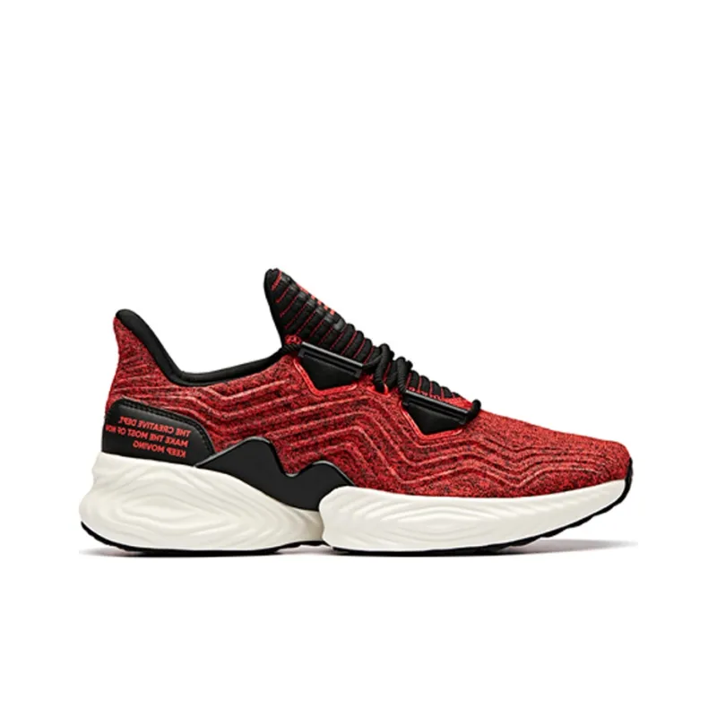 ANTA Running Shoes Men Low Top Fluorescent Laser Red/Black/ANTA White-1