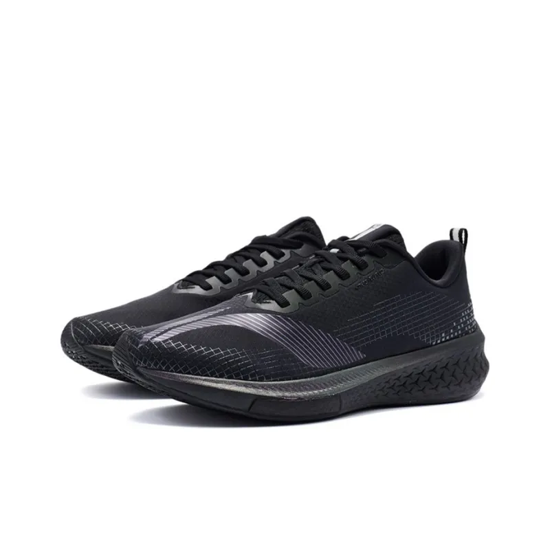 LiNing Red Hare 5 Pro Shock Absorbers With Slip Resistant Features Low Top Running Shoes Men's Black-2