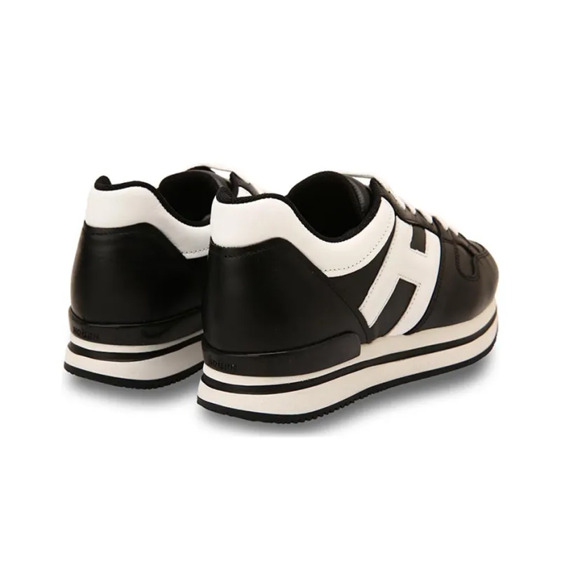 HOGAN H222 Casual Shoes Women's Low Top Black/White-3