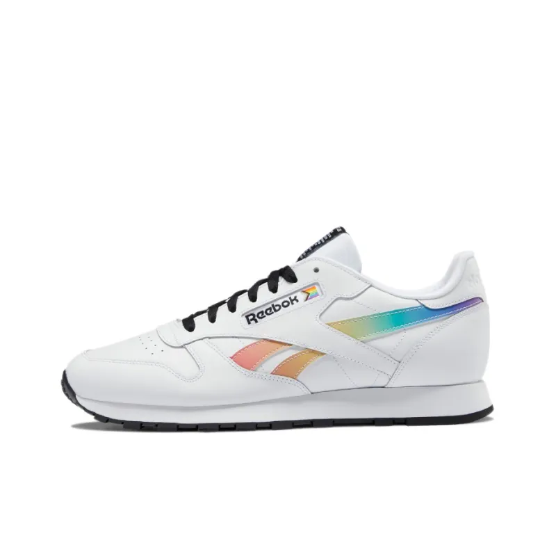 Reebok Classic Leather Pride Cozy Breathable Casual Shoes/Sneakers Unisex White Orange-0