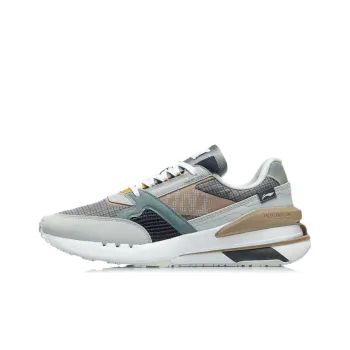 LiNing 001 Lightweight And Breathable Low Top Running Shoes Men's Gray Blue