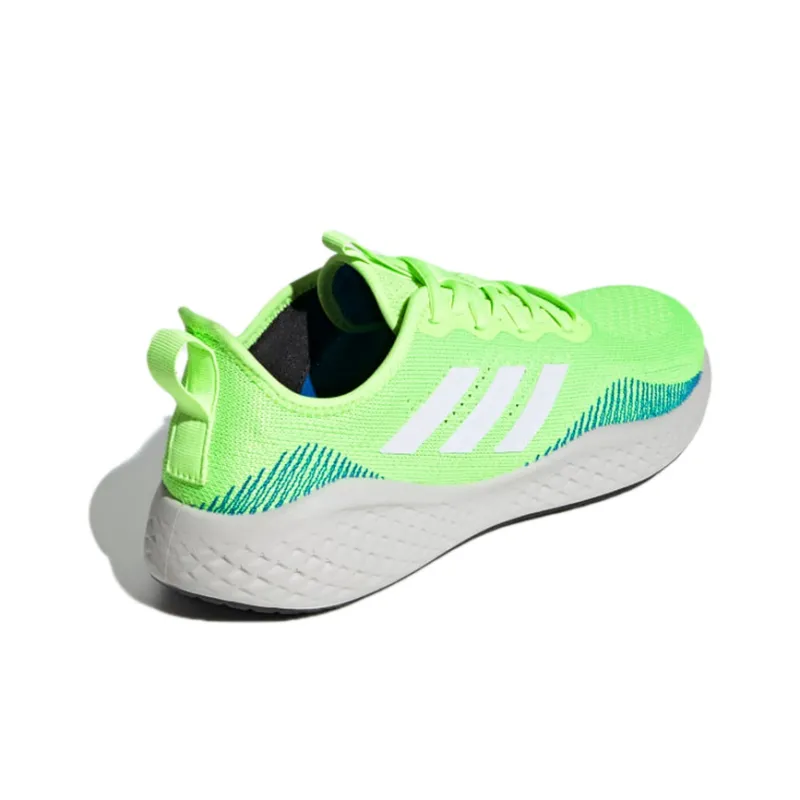 Adidas Fluidflow 1.0 Slip Resistant Breathable Low Top Running Shoes Men's Neon Green-3