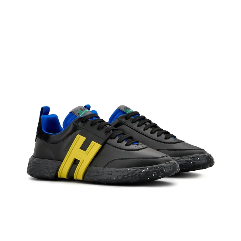 HOGAN 3R Shock Absorbers With Slip Resistant And Abrasion Resistant Properties Low Top Casual Shoes Men's Black-2
