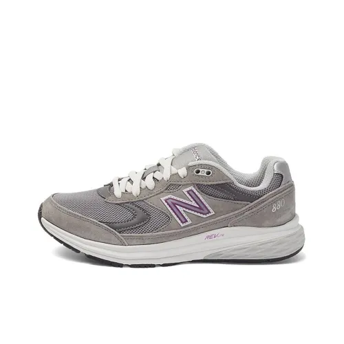 New Balance NB 880 Anti-Slip And Wear-Resistant Breathable Low-Top Casual Running Shoes Women's Gray Purple