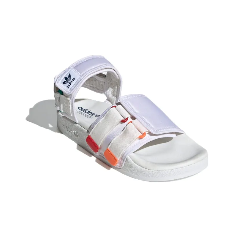 Adidas Originals Adilette Sandal 4.0 'White Scarlet True Orange'-2