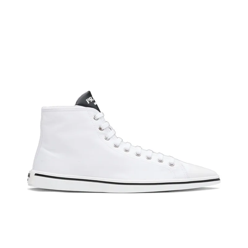 PRADA Synthesis High Top Skateboard Shoes Women's White-1