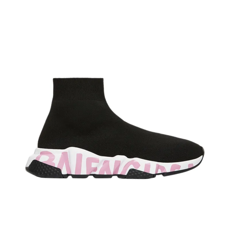 Balenciaga Speed Graffiti Black Pink Women's-1