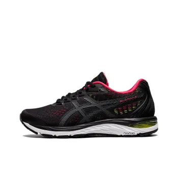 Asics Anti-Slip And Wear-Resistant Coverage Low-Top Running Shoes Women's Black Red