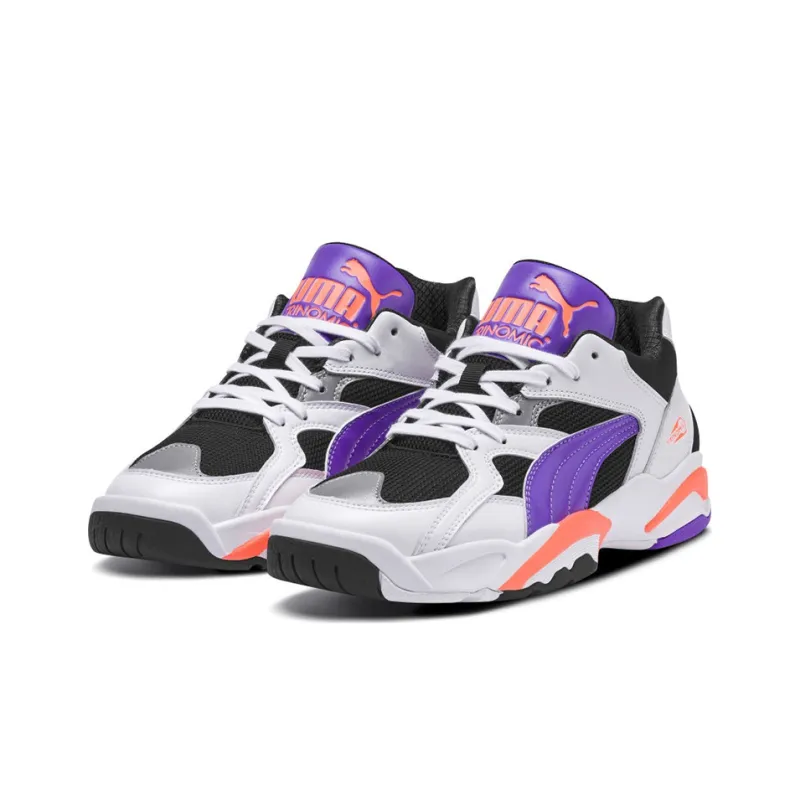 PUMA Performer Retro Cushioned Slip-Resistant Mid-Top Tennis Shoes Unisex Bright Purple-2