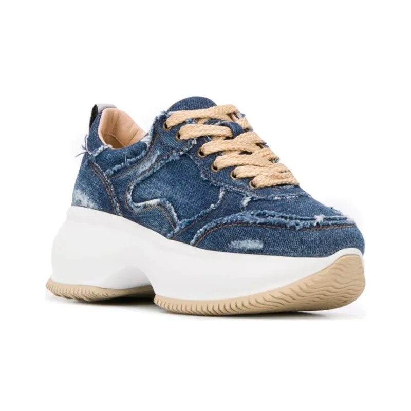 HOGAN Maxi I Active Cushioning Anti-Slip And Wear-Resistant Low-Top Running Shoes Women's Blue-2