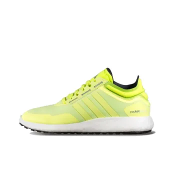 Adidas Rocket Boost Running Shoes Women's Low-Top Neon Yellow