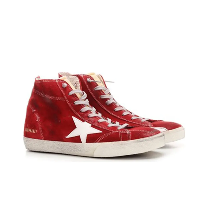 Golden Goose Francy Stylish Skateboarding Shoes Men's Red Old-fashioned-2
