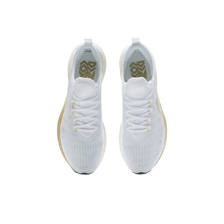 LiNing Feidian Discovery Slip-Resistant Cushioning Wear-Resistant Low-Top Running Shoes White-2