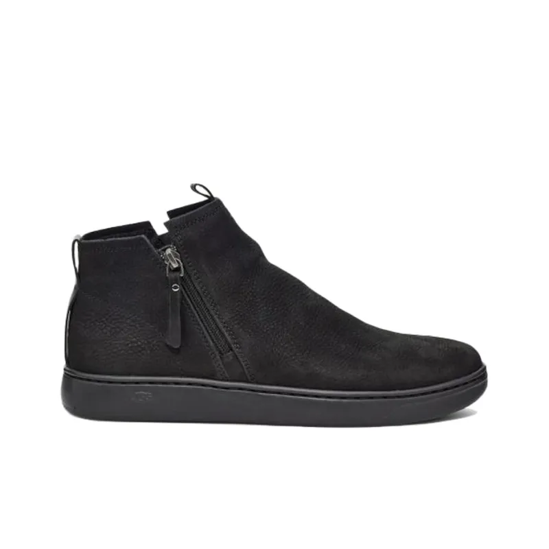 UGG Pismo Cowhide Zipper Skateboarding Shoes Black-1