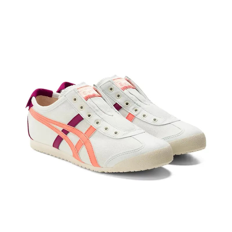 Onitsuka Tiger Mexico 66 Slip On 'White Burgundy Orange' Women's-2