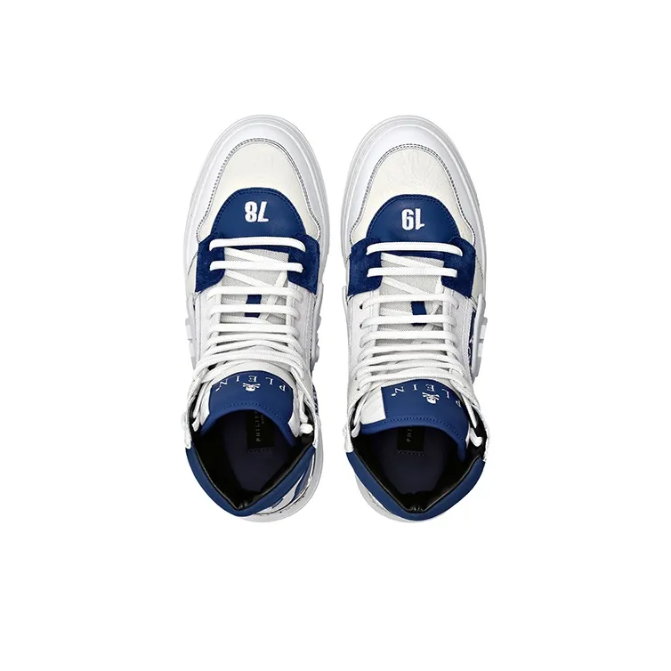 PHILIPP PLEIN Phantom Stylish Skateboarding Shoes Men's White Green-3